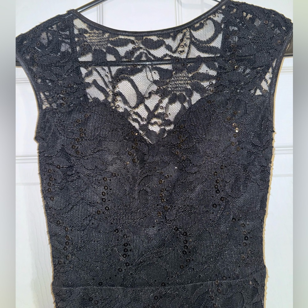 Black backless dress